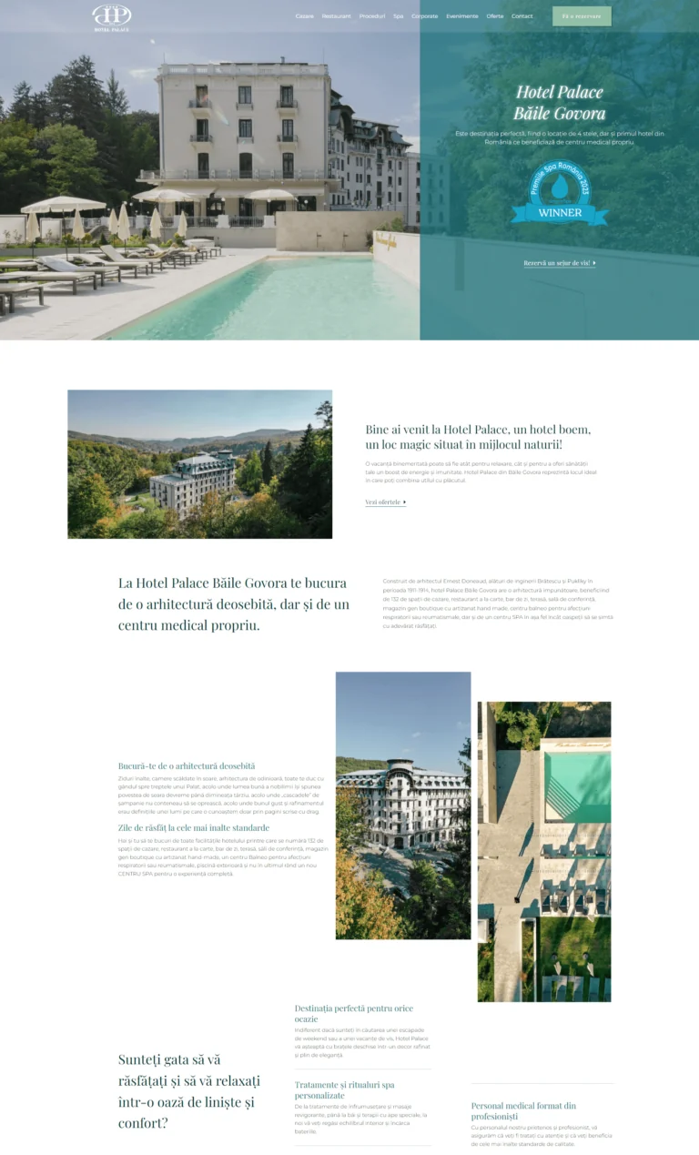 Fotografii și informații despre hotel în prezentarea Palace Govora