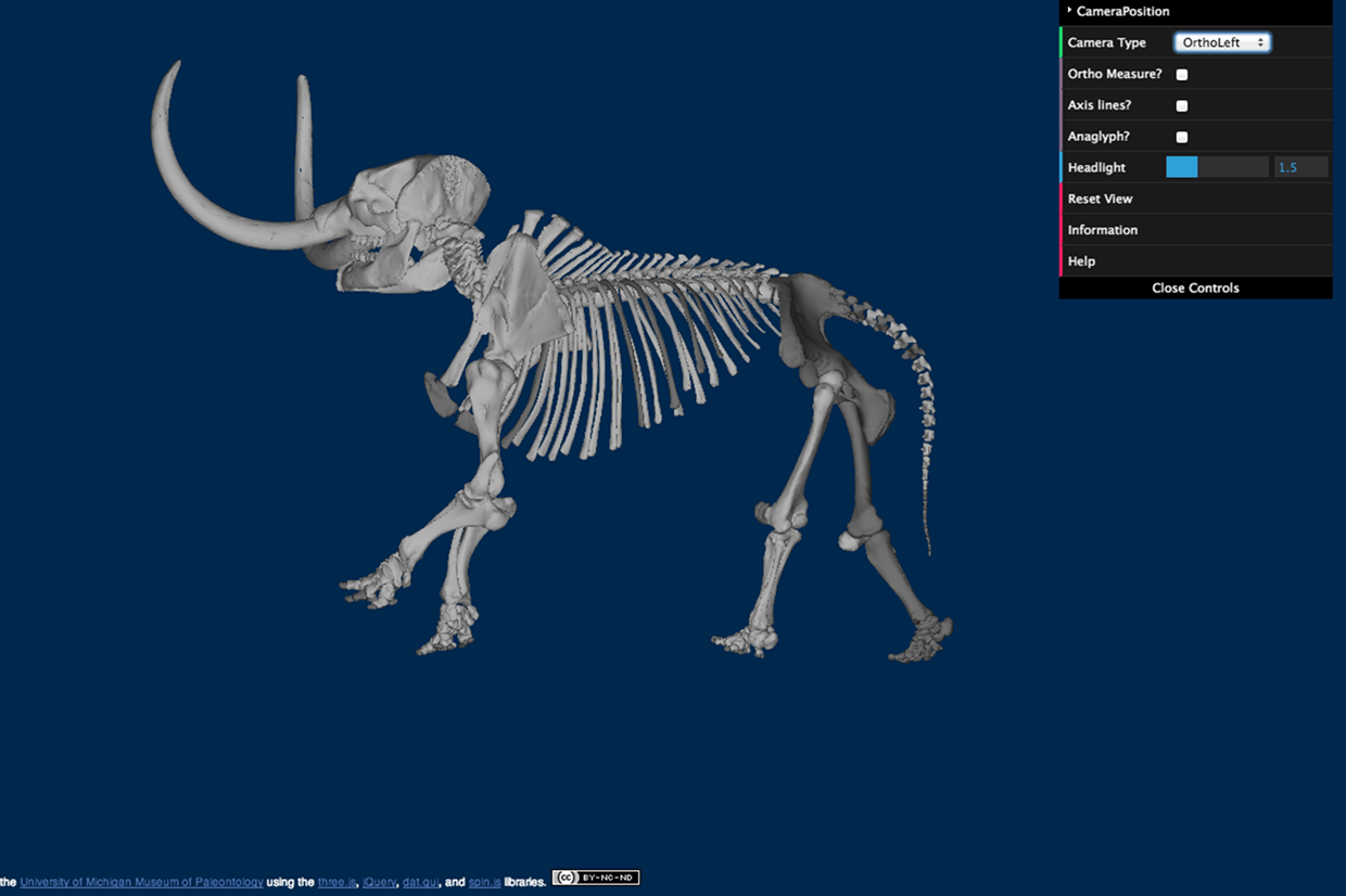 program interactiv 3D pentru paleontologi