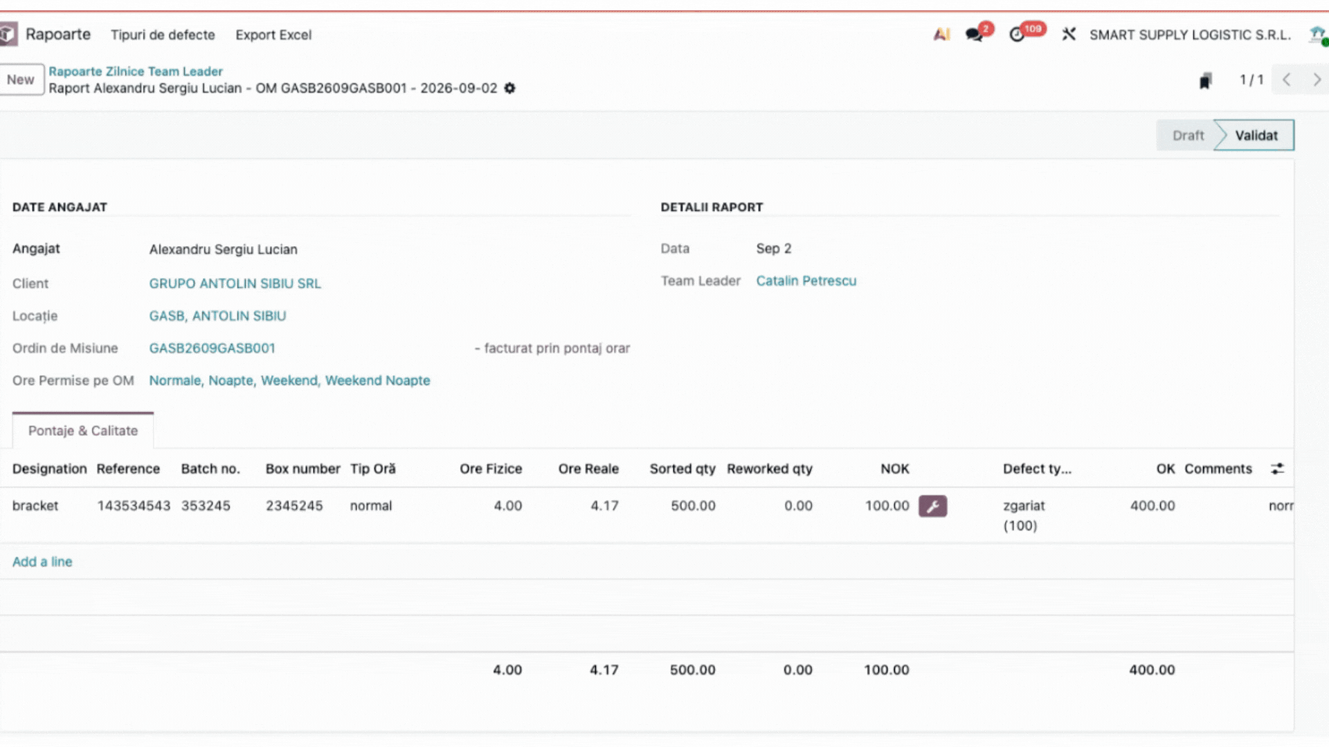 Raport zilnic Smart Supply în Odoo